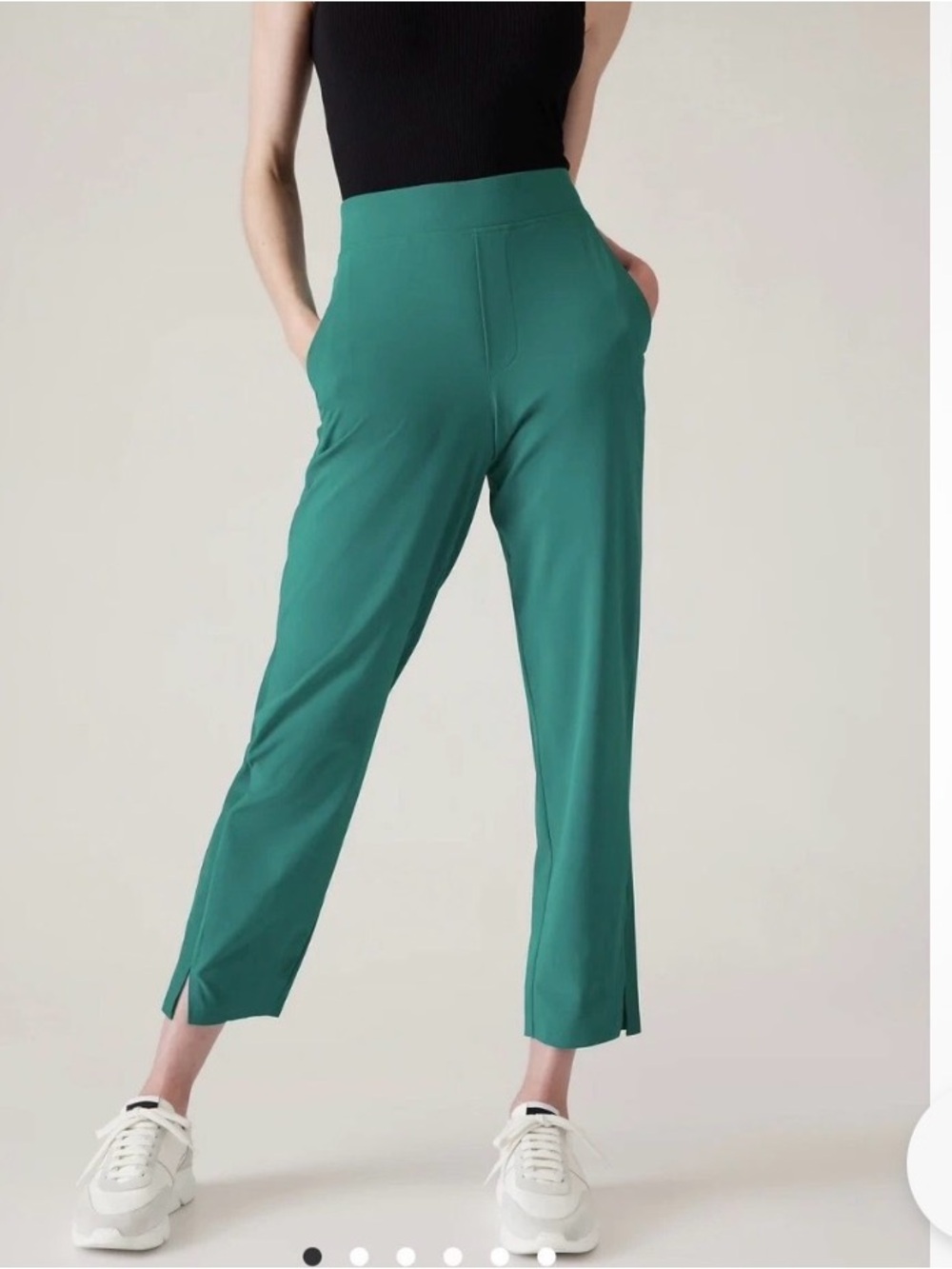 Athleta Brooklyn
Ankle Pant Emerald Green
Lightweight Travel Slacks
Size 8
